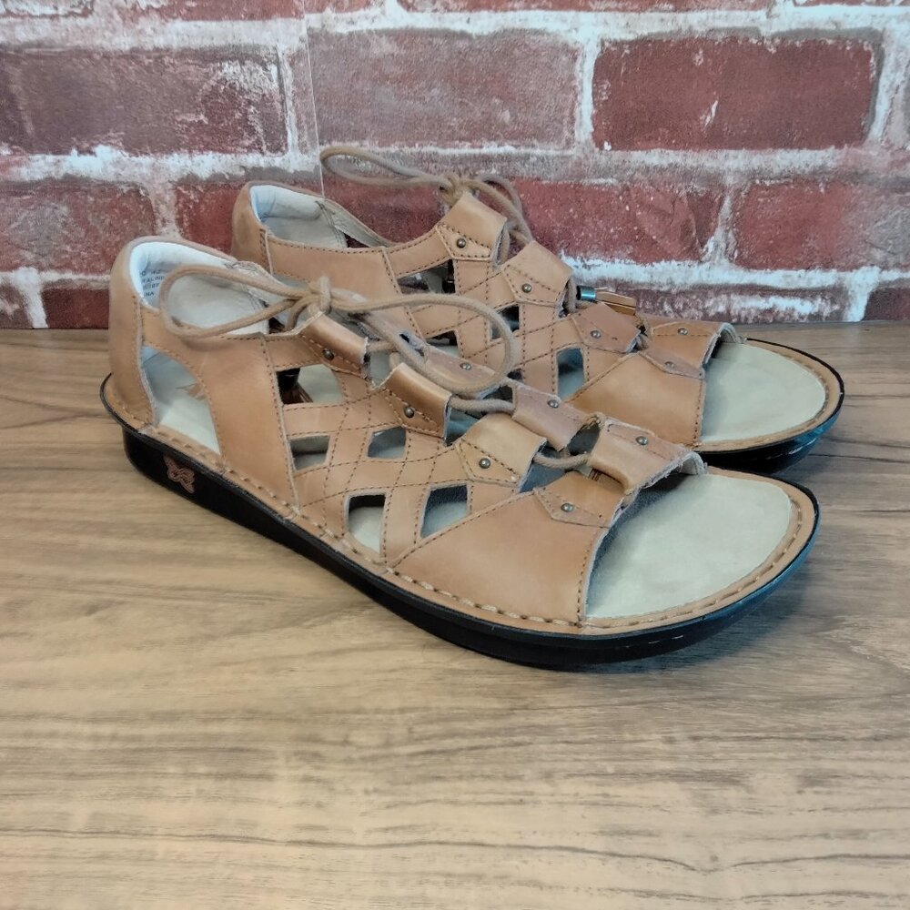Alegria Sandals Womens Size 12 - Brown Leather Straps